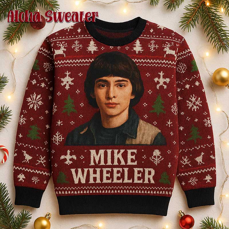 Stranger Things Mike Wheeler Ugly Christmas Sweater