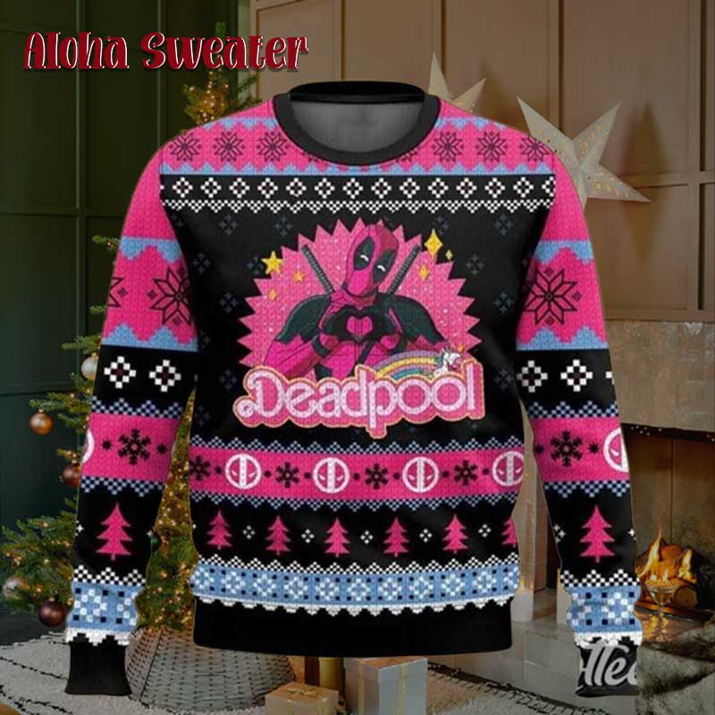 The Barbie Version Deadpool Ugly Christmas Sweater