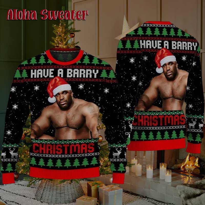 The Barry Package Barry Wood Ugly Christmas Sweater