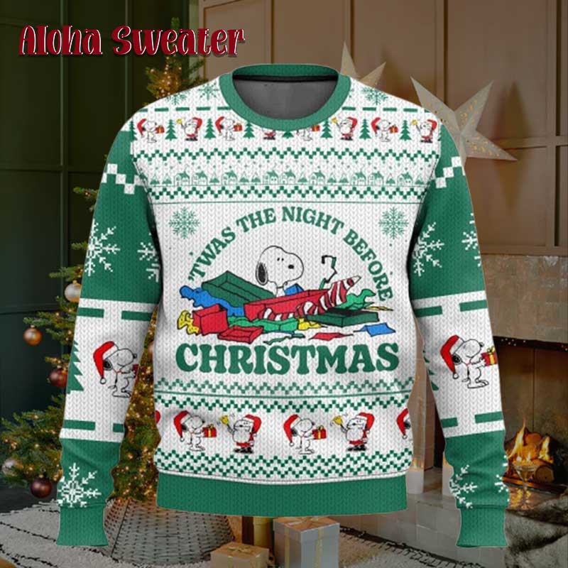 The Night Before Christmas Snoopy Ugly Christmas Sweater