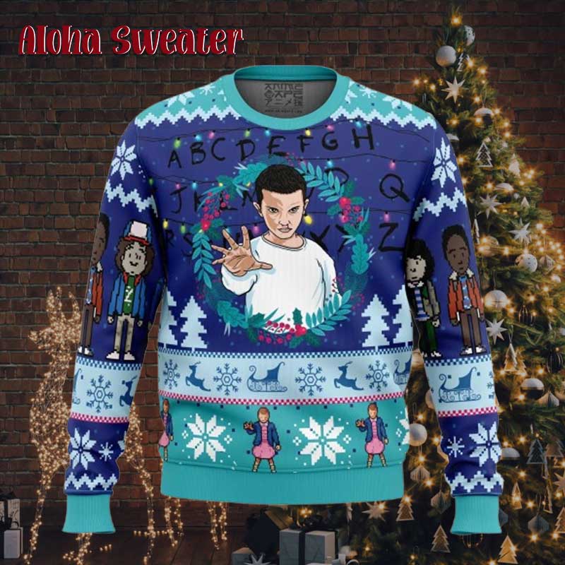 Use Your Power Stranger Things Eleven Ugly Christmas Sweater