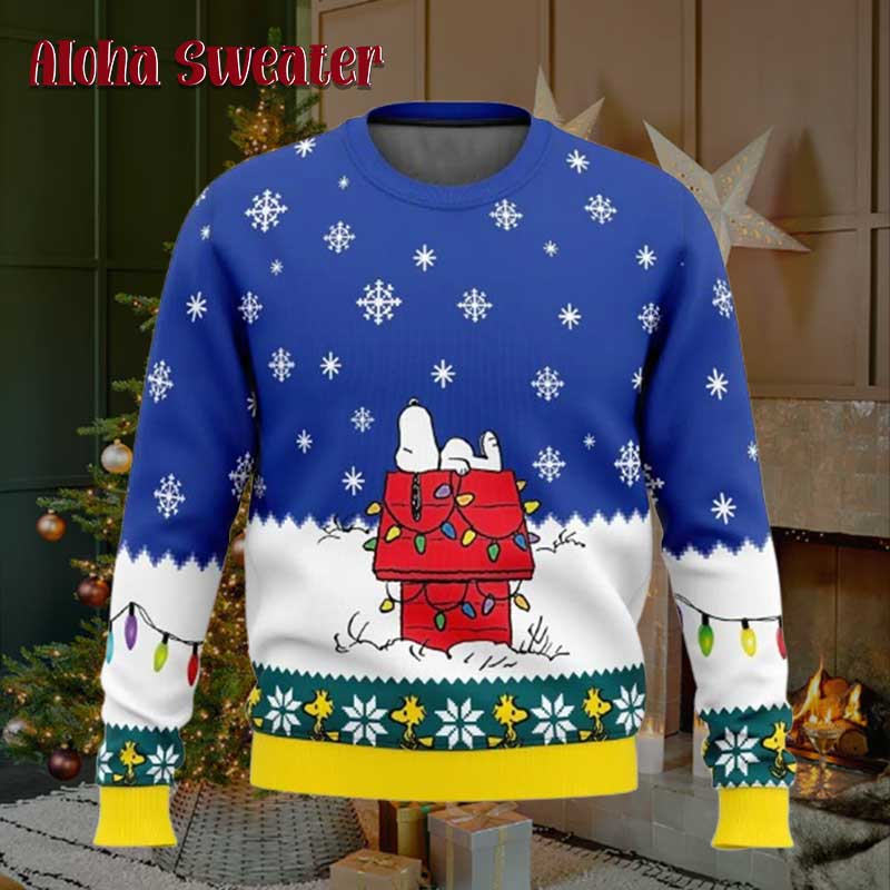 Waiting For Christmas Snoopy Ugly Christmas Sweater