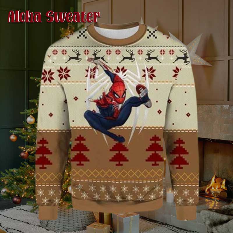 Webbing Man Spider Man Fan Ugly Christmas Sweater