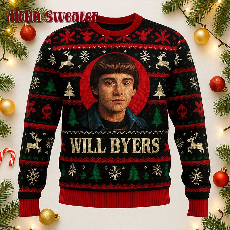 Will Byers Stranger Things Ugly Christmas Sweater