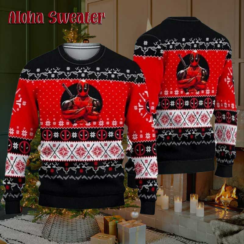 Your Daddy Is Back Deadpool Ugly Christmas Sweater