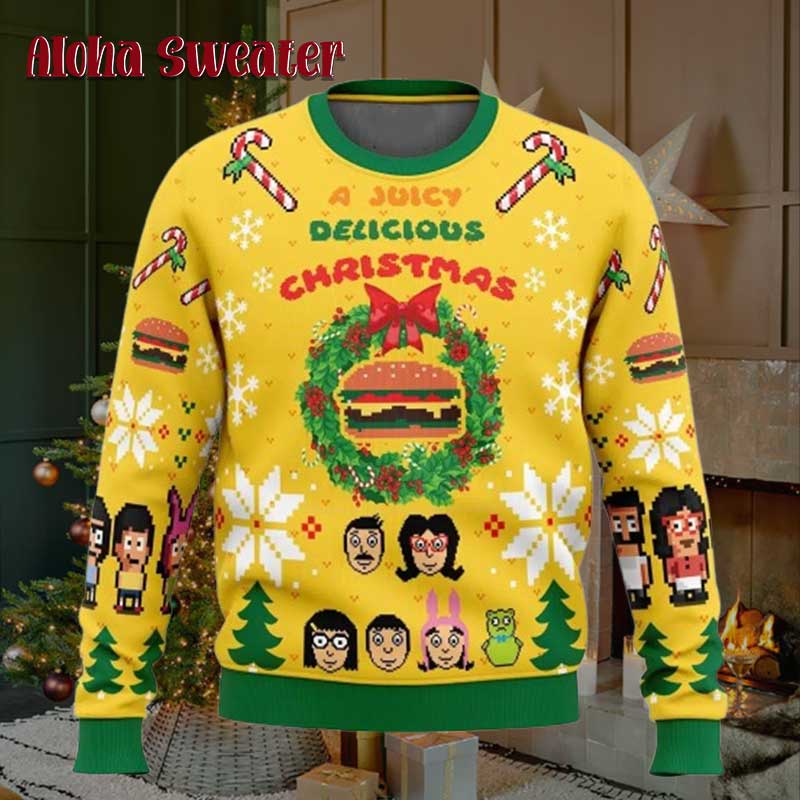 A Juicy Delicious Bob’s Burgers Ugly Christmas Sweater