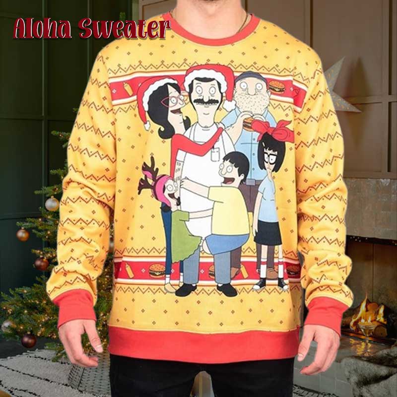 All Characters Bob’s Burgers Ugly Christmas Sweater