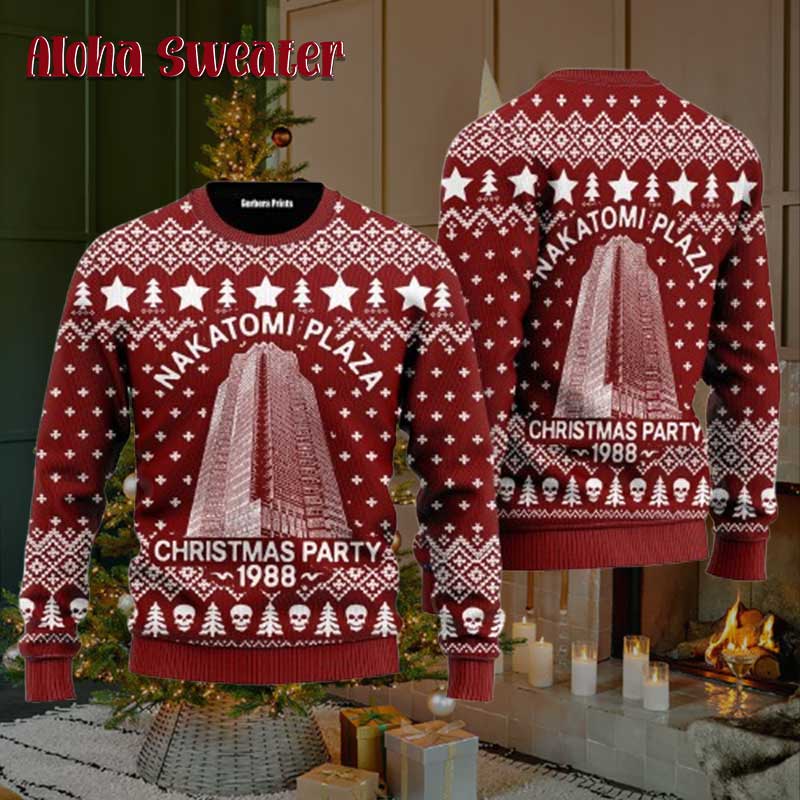 Building Nakatomi Plaza Hans Gruber Ugly Sweater