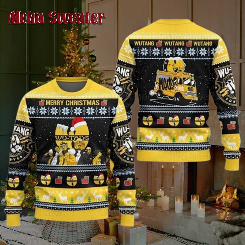 Cool Wu Tang Clan Sleighin It Ugly Christmas Sweater