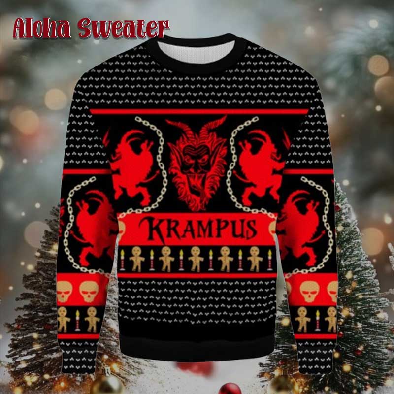 Devil Of The Christmas Eve Krampus Ugly Christmas Sweater