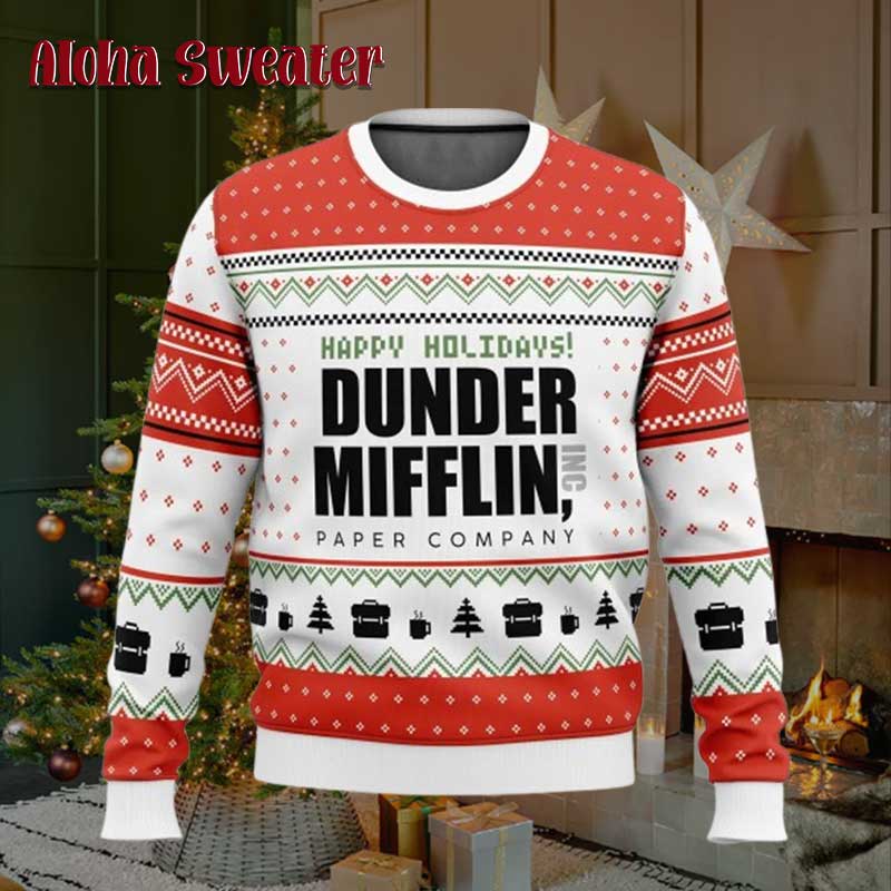 Dunder Mifflin The Office Ugly Christmas Sweater