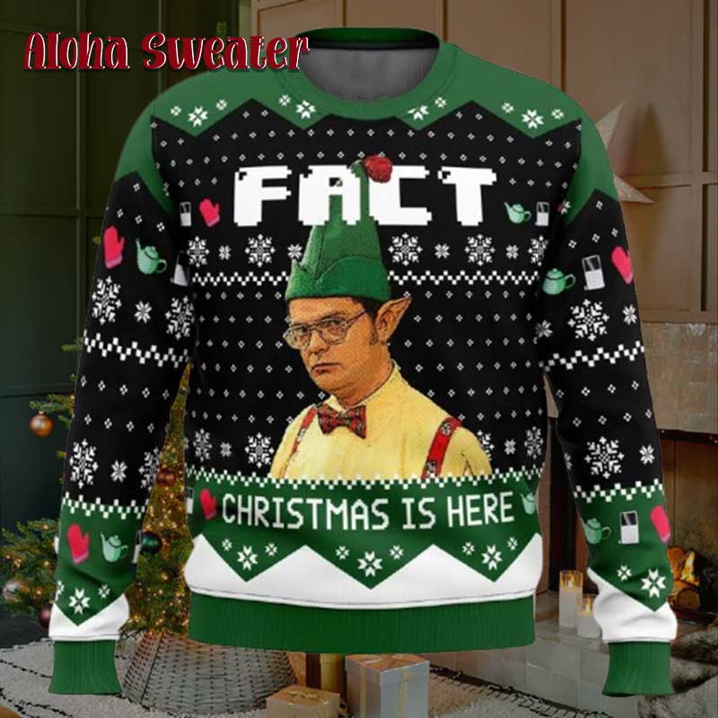 Fact Christmas Is Here The Office Ugly Christmas Sweater