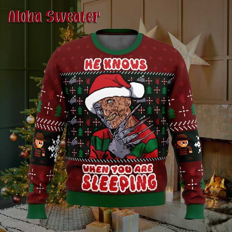 Fred Claws Christmas Freddy Krueger Ugly Christmas Sweater