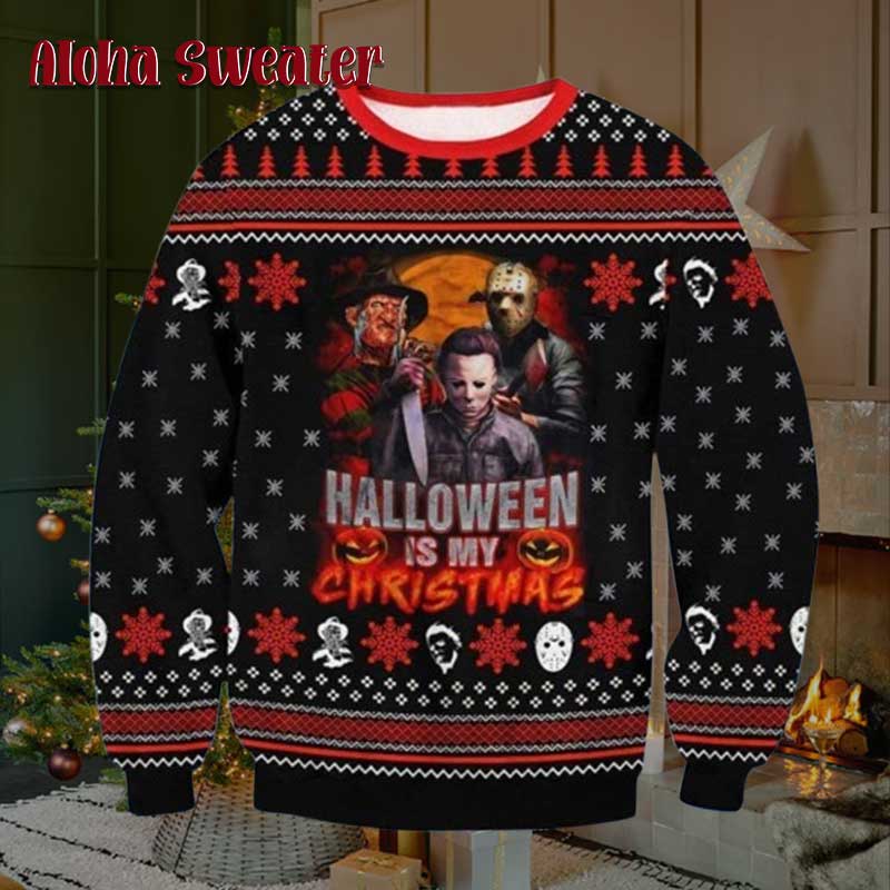 Freddy And His Halloween Friends Ugly Christmas Sweater