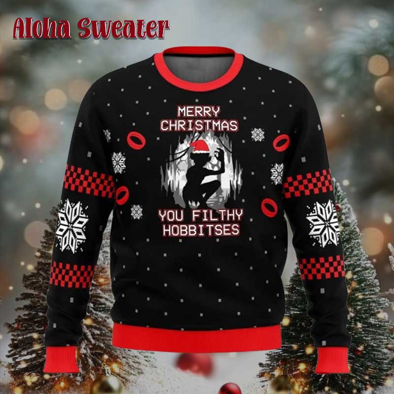Gollum Lord Of The Rings Ugly Christmas Sweater