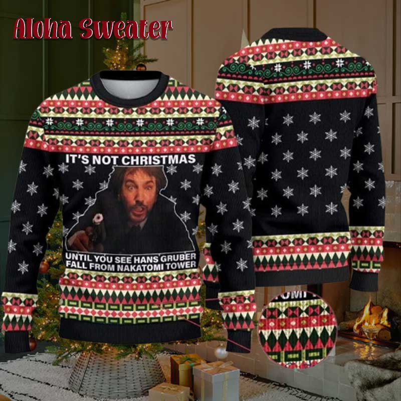 Hans Gruber Fall Nakatomi Die Hard Ugly Sweater