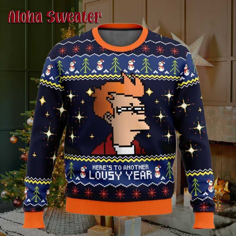Here’s To Another Lousy Year Bob’s Burgers Ugly Christmas Sweater