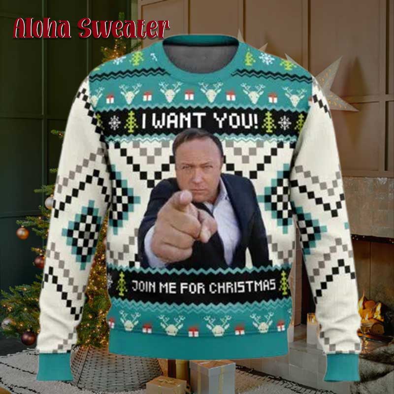 I Want You Alex Jones The Office Ugly Christmas Sweater