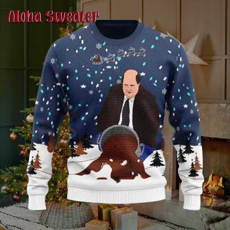 Kevin And The Pot The Office Ugly Christmas Sweater