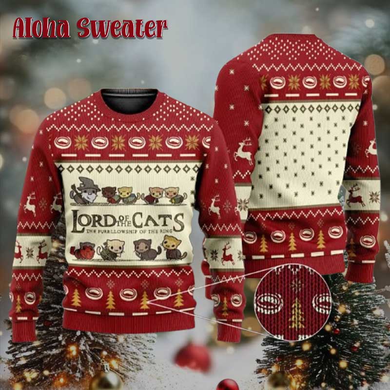 Lotr Lord Of The Cats Lord Of The Rings Ugly Christmas Sweater