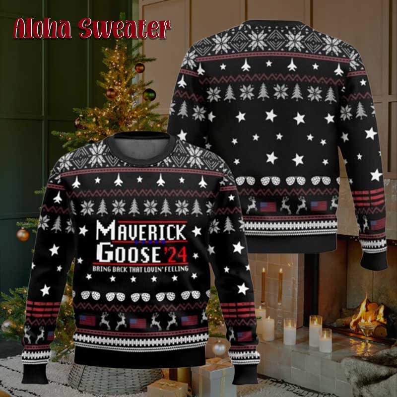 Maverick Goose Top Gun Ugly Christmas Sweater
