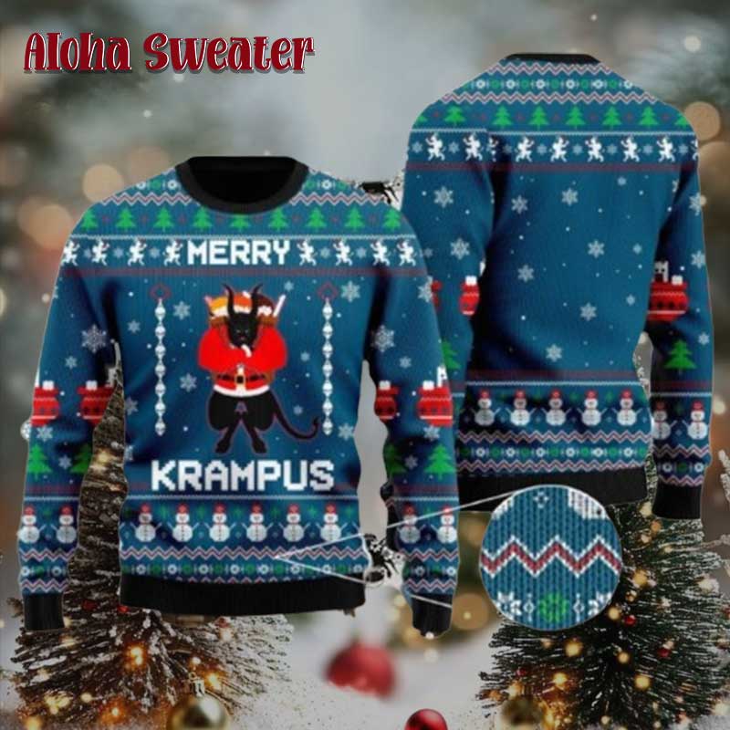 Merry Krampus Naughty Brats Ugly Christmas Sweater