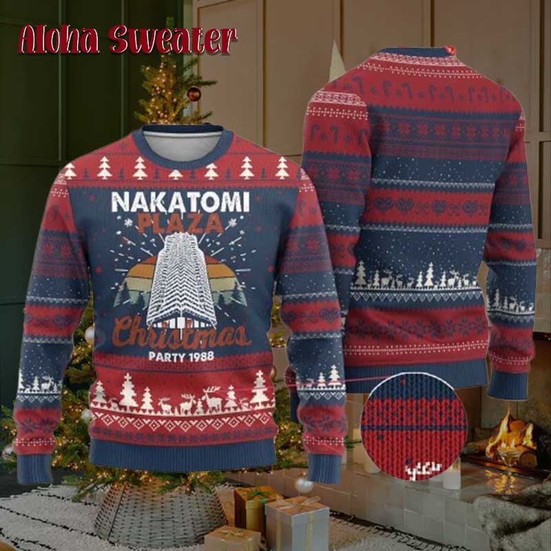 Nakatomi Plaza 1988 Die Hard Ugly Sweater