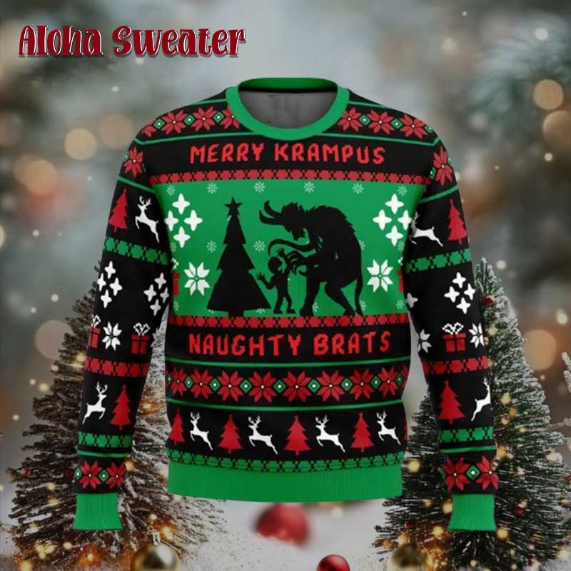 Ripple Junction Krampus Knit Ugly Christmas Sweater