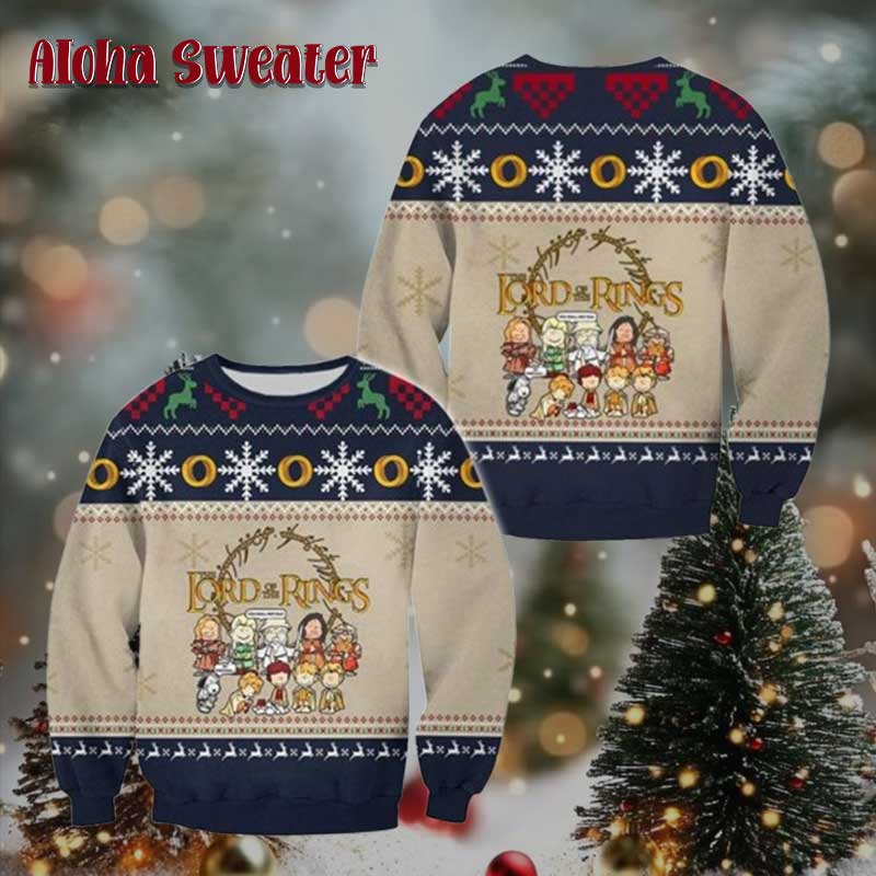 Neil Sweater Santa Clause Lotr Lord Of The Rings Ugly Christmas Sweater