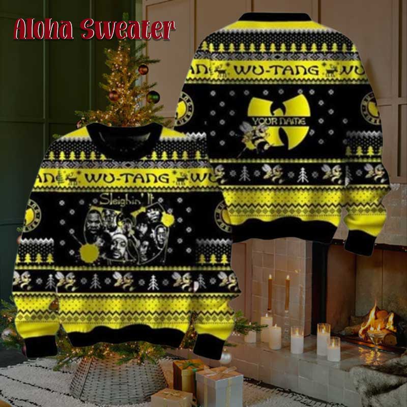 Reindeer Antlers Wu Tang Clan Ugly Christmas Sweater
