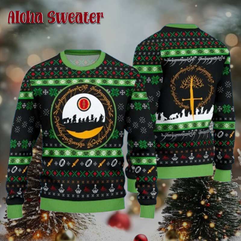 Sauron Eye Lord Of The Rings Ugly Christmas Sweater