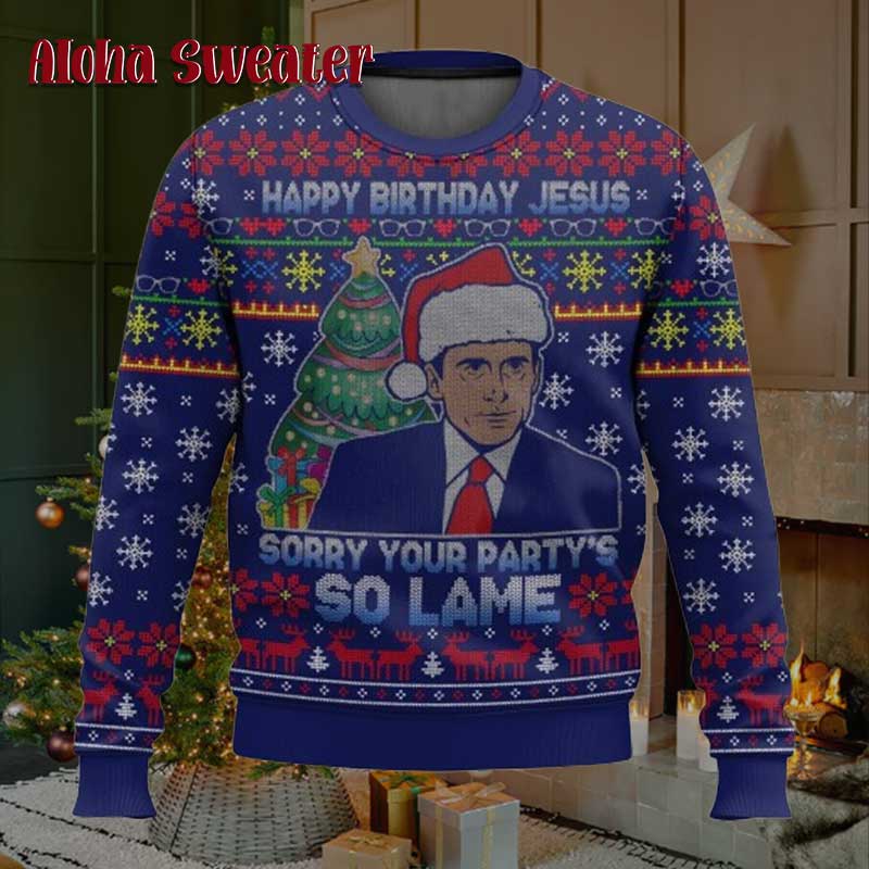Sorry Your Party Is So Lame The Office Ugly Christmas Sweater
