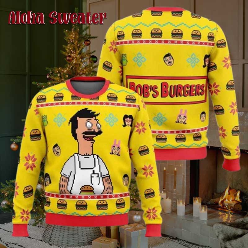 The Burger Machine Bob’s Burgers Ugly Christmas Sweater