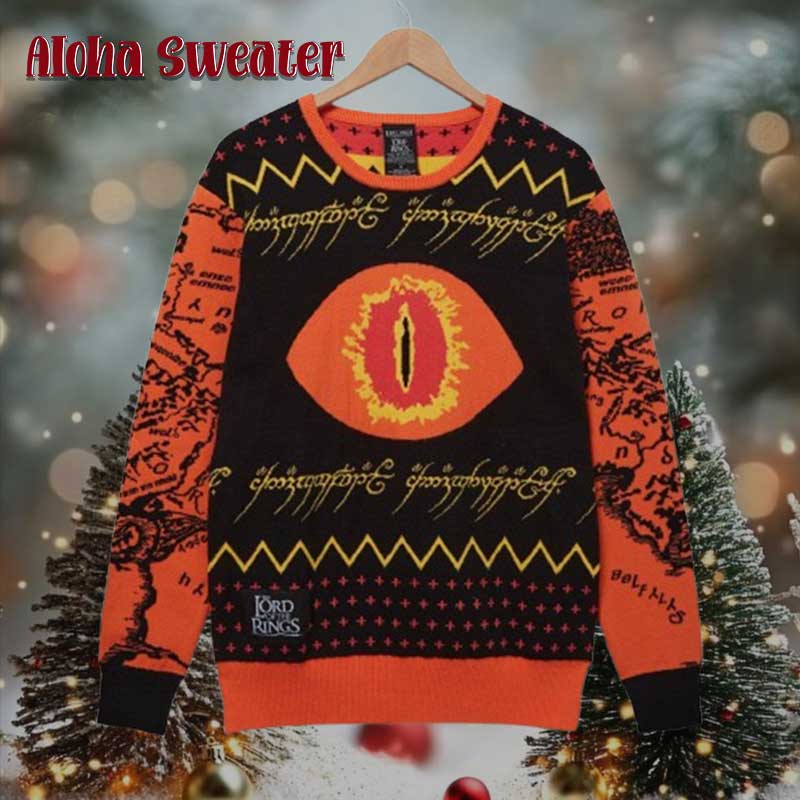 The Lord Of The Rings Eye Of Sauron Ugly Christmas Sweater