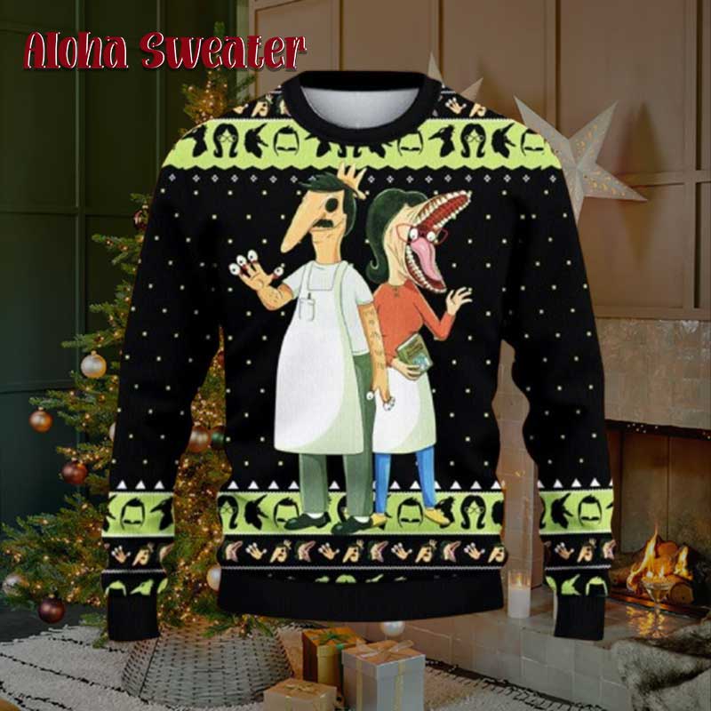 The Monster Family Bob’s Burgers Ugly Christmas Sweater