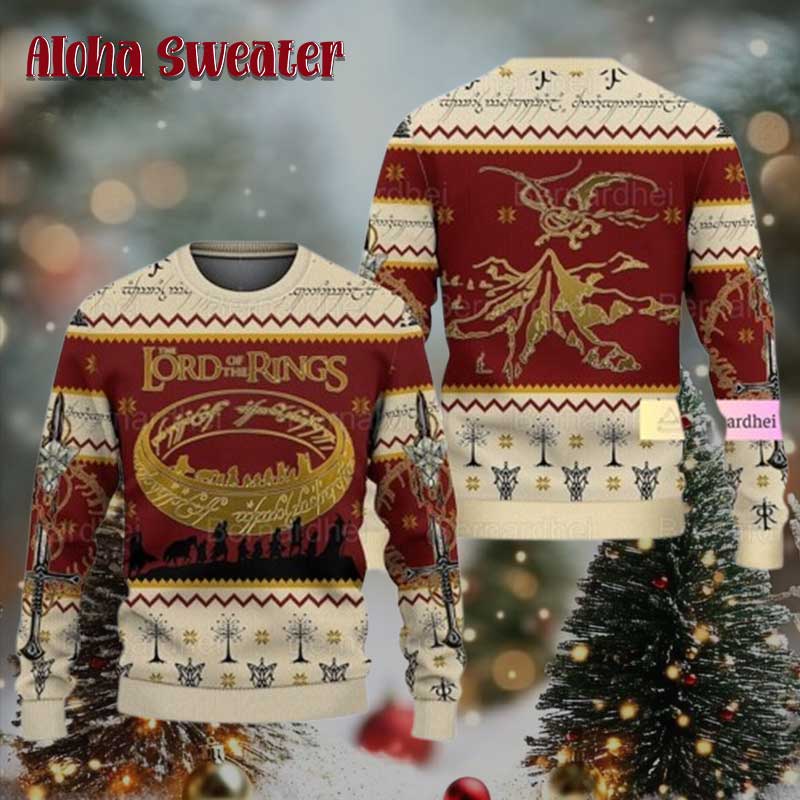The Ring Pattern The Lord Of The Rings Ugly Christmas Sweater