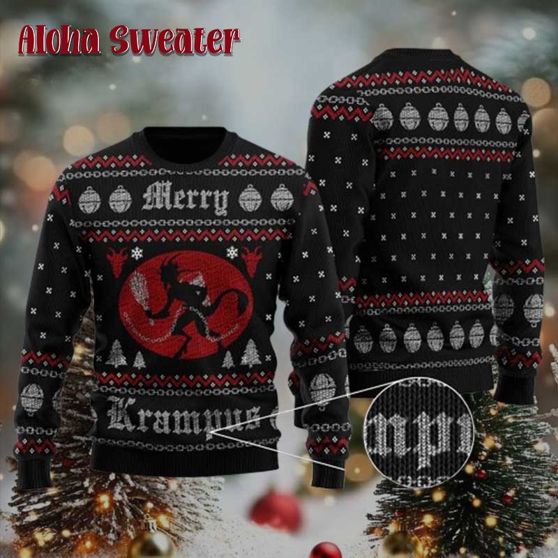 The Shadow Krampus Ugly Christmas Sweater