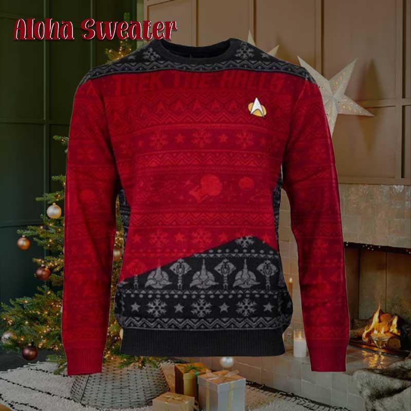 Trek The Halls Star Trek Ugly Sweater