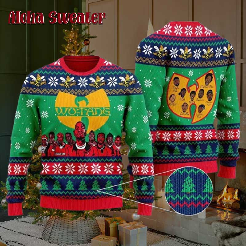Wu Tang Clan Member 36 Cream Ugly Christmas Sweater