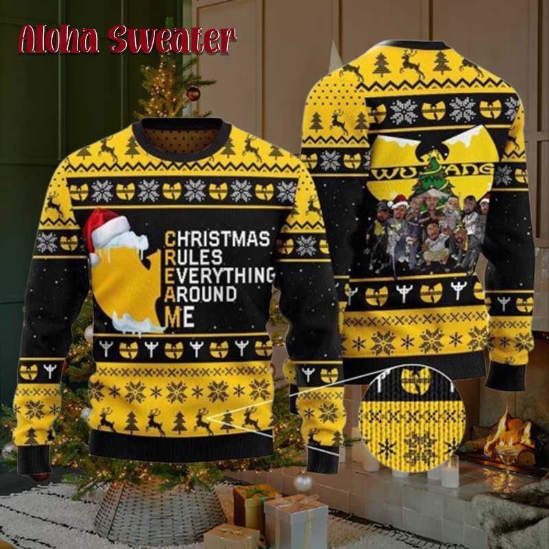 Wu Tang Clan Rules Everything Around Me Ugly Christmas Sweater