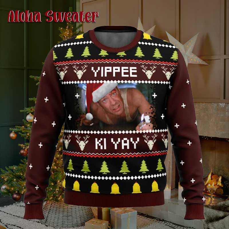 Yippee Ki Yay Christmas Dia Hard Ugly Sweater