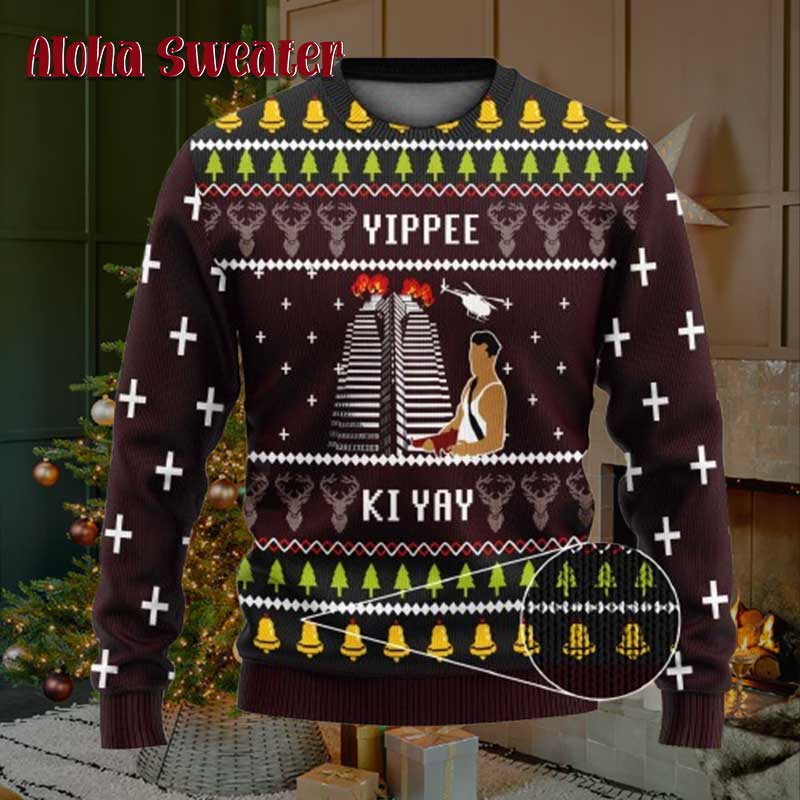 Yippee Ki Yay Funny Christmas Die Hard Ugly Sweater