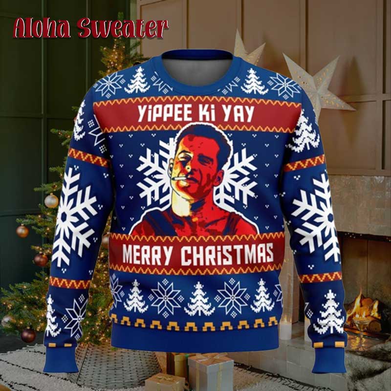 Yippee Ki Yay Funny Die Hard Ugly Sweater