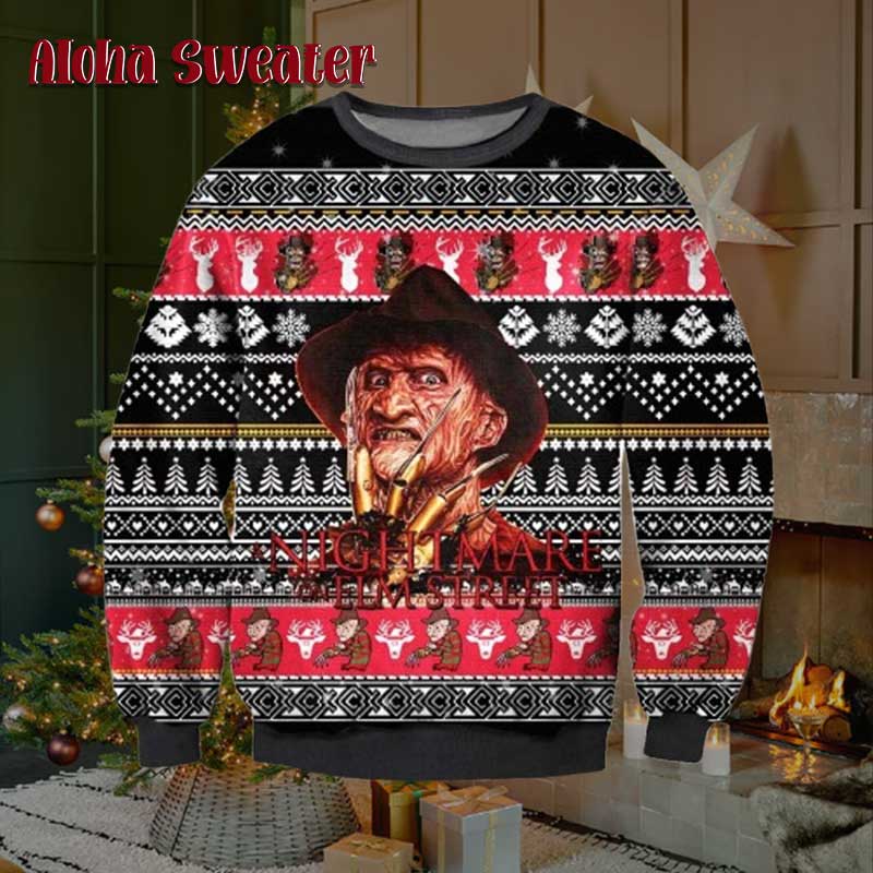 You See My Nails Freddy Krueger Nightmare On Elm Street Ugly Christmas Sweater