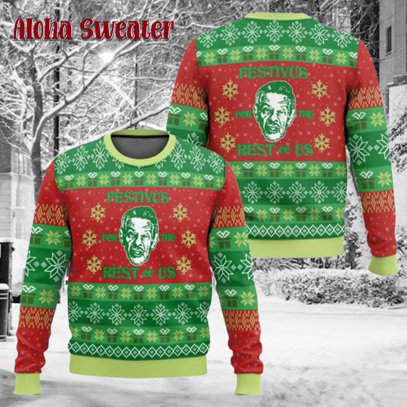 A Festivus Seinfeld Ugly Christmas Sweater