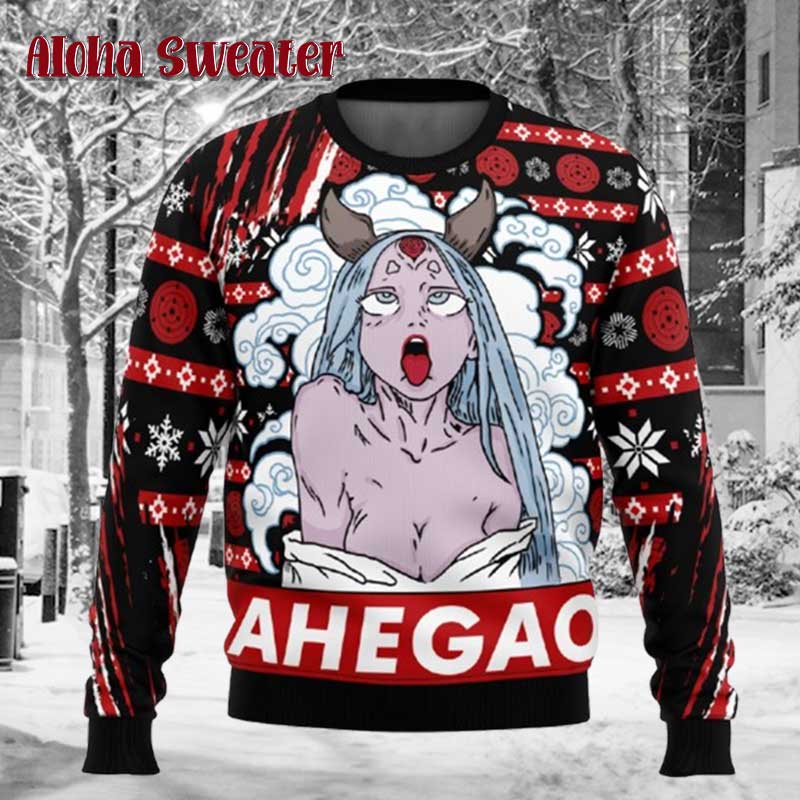 Ahegao Kaguya Strong Naruto Ugly Christmas Sweater