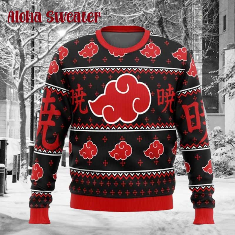 Akatsuki Logo Naruto Ugly Christmas Sweater