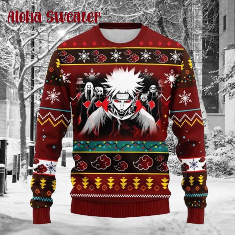 Akatsuki Members Naruto Ugly Christmas Sweater