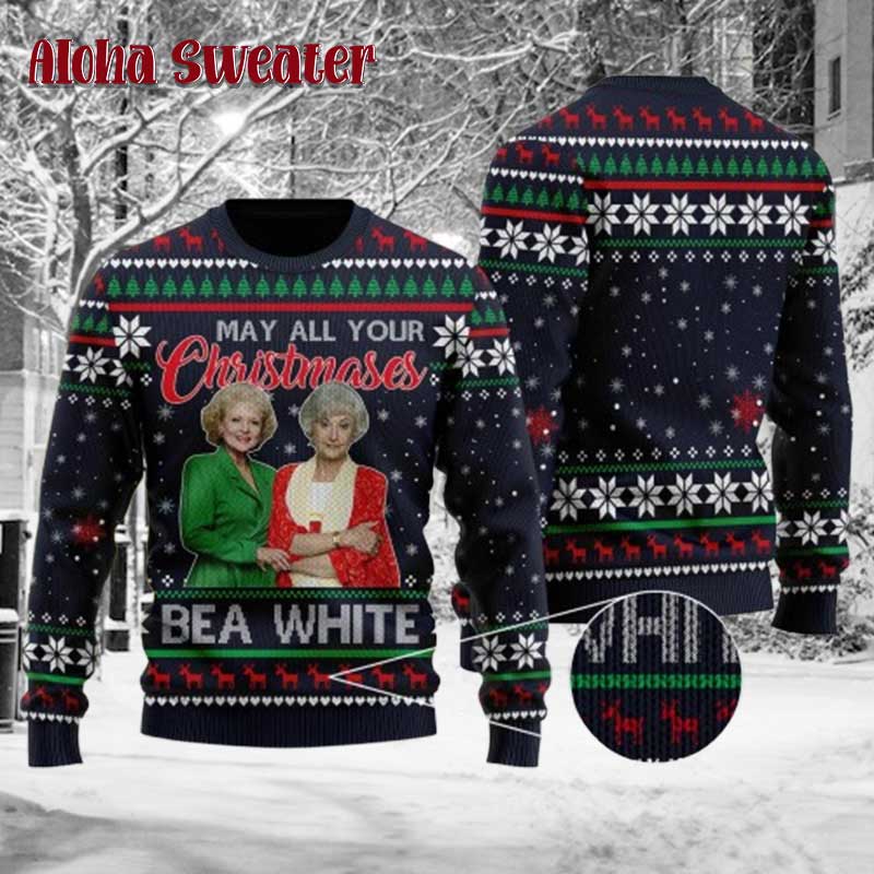 Bea White May All Your Golden Girls Ugly Christmas Sweater
