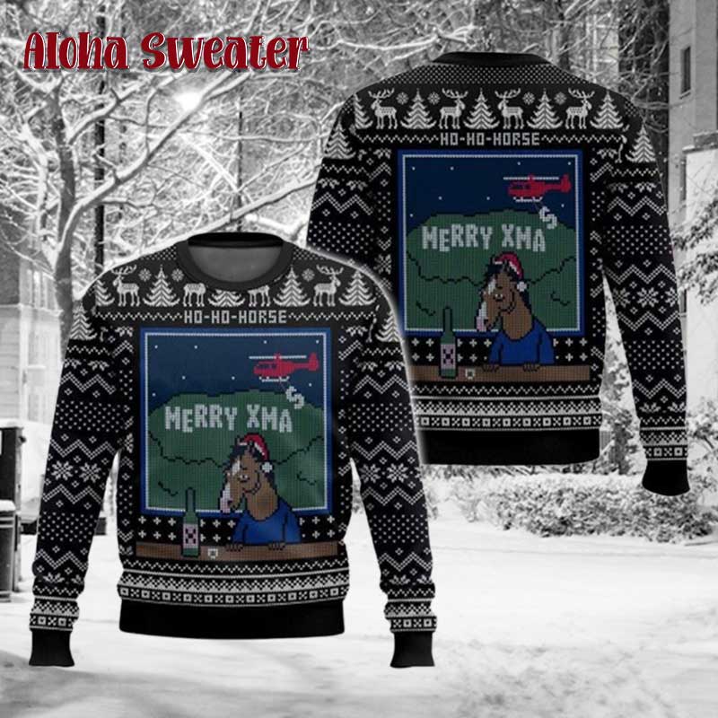 Bojack Horseman Ho Ho Horse Ugly Christmas Sweater